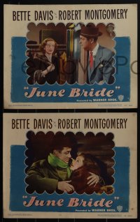 5t0778 JUNE BRIDE 3 LCs 1948 Bette Davis & Robert Montgomery, Jerome Cowan!