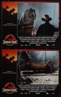 5t0738 JURASSIC PARK 8 LCs 1993 Spielberg, Sam Neill, Laura Dern, Jeff Goldblum, Richard Attenborough