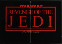 5t0015 RETURN OF THE JEDI promo brochure 1983 Revenge of the Jedi, rare exclusive apparel style!