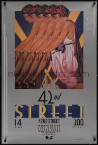 5w0109 42nd STREET 24x36 video poster R1981 Dick Powell, Ginger Rogers, sexy deco dancer art!