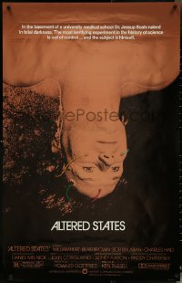 5w0629 ALTERED STATES foil 25x40 1sh 1980 William Hurt, Paddy Chayefsky, Ken Russell, sci-fi!