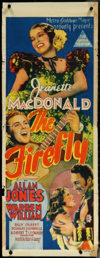 5w0164 FIREFLY long Aust daybill 1938 Jeanette MacDonald, Allan Jones, Warren William, ultra rare!