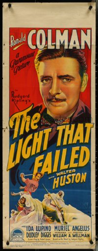 5w0168 LIGHT THAT FAILED long Aust daybill 1940 different Richardson Studio art of Ronald Colman!