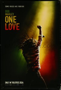 5w0673 BOB MARLEY: ONE LOVE teaser DS 1sh 2024 some voices are forever, Den-Adir as Bob Marley!