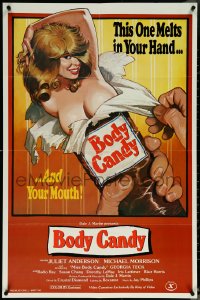 5w0674 BODY CANDY video/theatrical 25x38 1sh 1980 John Holmes, Juliet Anderson, sexy artwork!