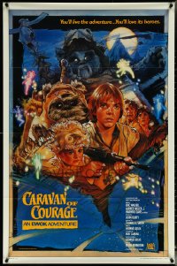 5w0685 CARAVAN OF COURAGE style B int'l 1sh 1984 Ewok Adventure, Star Wars, Struzan!