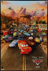 5w0687 CARS advance DS 1sh 2006 Walt Disney Pixar animated automobile racing, great cast image!