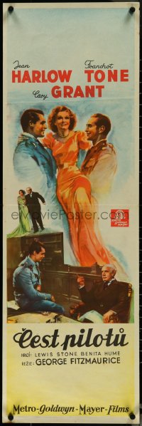 5w0095 SUZY Czech 12x38 1936 different art of Jean Harlow, Cary Grant, Franchot Tone, ultra rare!