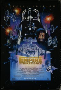 5w0723 EMPIRE STRIKES BACK style C advance 1sh R1997 Star Wars, cool sci-fi art by Drew Struzan!