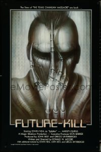 5w0758 FUTURE-KILL 1sh 1984 Edwin Neal, really cool science fiction artwork by H.R. Giger!