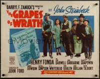 5w0475 GRAPES OF WRATH 1/2sh R1956 Henry Fonda, Jane Darwell, John Steinbeck, John Ford classic!