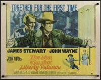 5w0496 MAN WHO SHOT LIBERTY VALANCE 1/2sh 1962 John Wayne & James Stewart first time together!