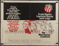5w0497 MANCHURIAN CANDIDATE 1/2sh 1962 cool art of Frank Sinatra, directed by John Frankenheimer!