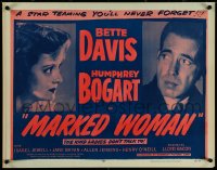 5w0498 MARKED WOMAN 1/2sh R1956 Bette Davis two-timing her way to love with Humphrey Bogart!
