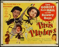 5w0514 PARIS PLAYBOYS 1/2sh 1954 Bowery Boys Leo Gorcey & Huntz Hall on Eiffel Tower in France!