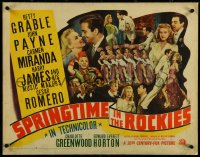 5w0525 SPRINGTIME IN THE ROCKIES style A 1/2sh 1942 sexy Betty Grable, Cesar Romero, ultra rare!