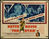 5w0526 STAR 1/2sh 1953 great art of Hollywood actress Bette Davis holding Oscar statuette!