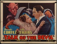 5w0531 TALK OF THE DEVIL 1/2sh 1937 Ricardo Cortez, Sally Eilers & large Devil head, ultra rare!
