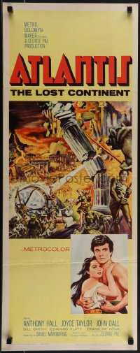 5w0565 ATLANTIS THE LOST CONTINENT insert 1961 George Pal sci-fi, cool fantasy art by Joseph Smith!