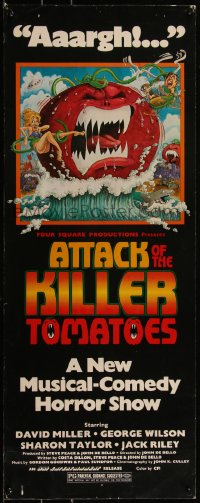 5w0566 ATTACK OF THE KILLER TOMATOES insert 1979 wacky vegetable monster artwork by David Weisman!