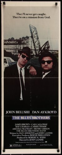 5w0569 BLUES BROTHERS insert 1980 John Belushi & Dan Aykroyd are on a mission from God!