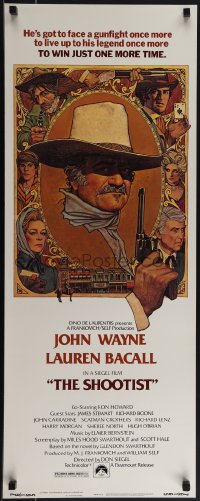 5w0603 SHOOTIST insert 1976 best Richard Amsel artwork of cowboy John Wayne & cast!