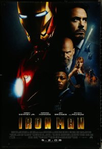 5w0822 IRON MAN int'l advance DS 1sh 2008 Robert Downey Jr. is Iron Man, Gwyneth Paltrow!