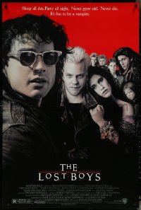 5w0866 LOST BOYS 1sh 1987 teen vampire Kiefer Sutherland, Jason Patric, directed by Joel Schumacher!