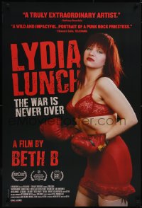 5w0870 LYDIA LUNCH: THE WAR IS NEVER OVER 1sh 2019 spoken artist documentary, Annie Sprinkle photo!