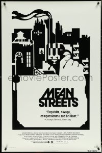 5w0886 MEAN STREETS 1sh 1973 Scorsese, Robert De Niro, Keitel, alternate black & white artwork!