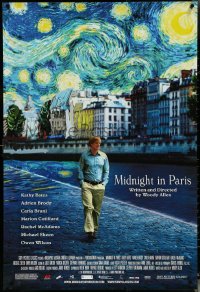 5w0892 MIDNIGHT IN PARIS 1sh 2011 cool image of Owen Wilson under Van Gogh's Starry Night!