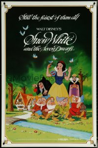5w1004 SNOW WHITE & THE SEVEN DWARFS 1sh R1983 Walt Disney animated cartoon fantasy classic!