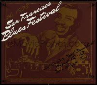 5w0318 1978 SAN FRANCISCO BLUES FESTIVAL 17x20 silk screen music poster 1978 T-Bone Walker w/ guitar!