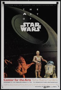 5w0219 ART OF STAR WARS 16x24 museum/art exhibition 1994 image of the Death Star, Yoda, C-3PO & R2!