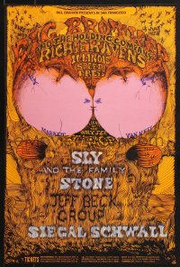 5w0320 BIG BROTHER & THE HOLDING COMPANY/RICHIE HAVENS/ILLINOIS SPEED PRESS music poster 1968 cool!