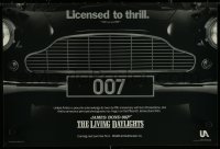 5w0302 LIVING DAYLIGHTS 12x18 special poster 1986 great image of classic Aston Martin car grill!