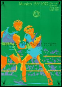 5w0209 OLYMPISCHE SPIELE MUNCHEN 1972 Hesse style 23x33 German special poster 1971 cool sports art!