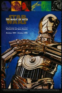 5w0084 STAR WARS: THE MAGIC OF MYTH 23x35 museum/art exhibition 1997 C-3PO under cast images!