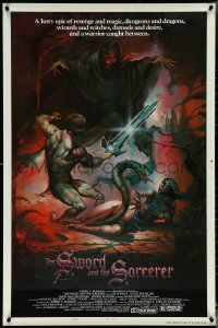 5w1023 SWORD & THE SORCERER style B printer's test 1sh 1982 dungeons, dragons, cool fantasy art by Peter Andrew Jones!