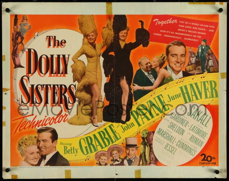 eMoviePoster.com: 5w0466 DOLLY SISTERS 1/2sh 1945 images of sexy ...