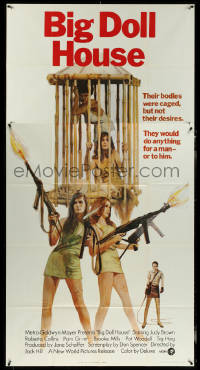 5y0651 BIG DOLL HOUSE int'l 3sh 1971 artwork of Pam Grier whose body was caged, but not her desires!