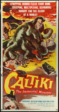 5y0653 CALTIKI THE IMMORTAL MONSTER 3sh 1960 Caltiki - il monstro immortale, cool art of creature!t