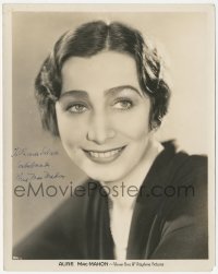 5y0052 ALINE MACMAHON signed 8x10 still 1930s head & shoulders portrait of the Warner Bros actress!