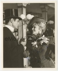5y0060 GIGI signed deluxe 8x10 still 1958 by BOTH Louis Jourdan AND Eva Gabor, both in fancy clothes!