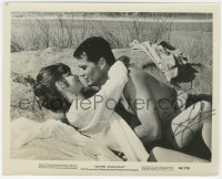 5y0065 JAMES GARNER signed 8x10 still 1966 on beach with sexy Katharine Ross in Mister Buddwing!