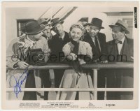5y0075 JUNE HAVER signed 8x10.25 still 1953 with photographer & reporters from The Girl Next Door!