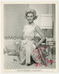 5y0085 MITZI GAYNOR signed 8x10 still 1963 great posed portrait on bed from For Love or Money!