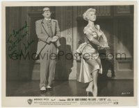 5y0091 PHIL SILVERS signed 8x10.25 still 1954 singing on stage with Doris Day in Lucky Me!