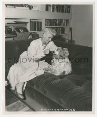 5y1728 RITA HAYWORTH 8.25x10 still 1947 relaxing w/ dog when she made Lady From Shanghai by Coburn!