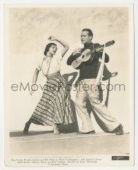 5y1730 ROAD TO SINGAPORE 8x10 key book still 1940 Bob Hope playing guitar & Dorothy Lamour dances!